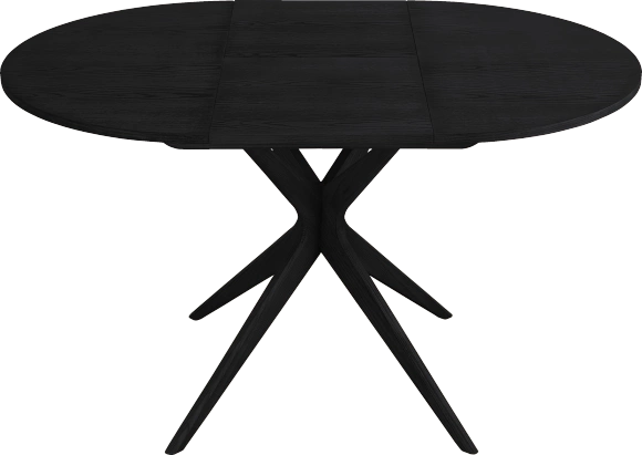 Rozsuwany okrągły stół Jubi 90cm Jesion Czarny