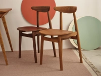 Drewniane krzesło do jadalni Biju Jesion | bejca dąb