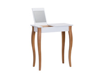Toaletka LILLO z Lusterkiem - 65x35cm Białe Nogi / Biała
