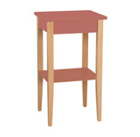 Stolik Nocny ENTLIK 40x35x70cm Ciemny Koralowy