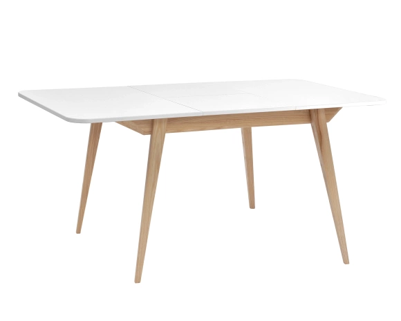 Rozkładany stół jadalniany Envelope BOLD 120x80cm Biały, Jesion