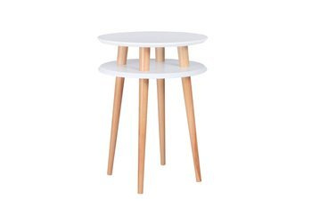 Stolik Kawowy UFO śr. 45cm wys. 61cm Biały