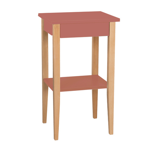 Stolik Nocny ENTLIK 40x35x70cm Ciemny Koralowy