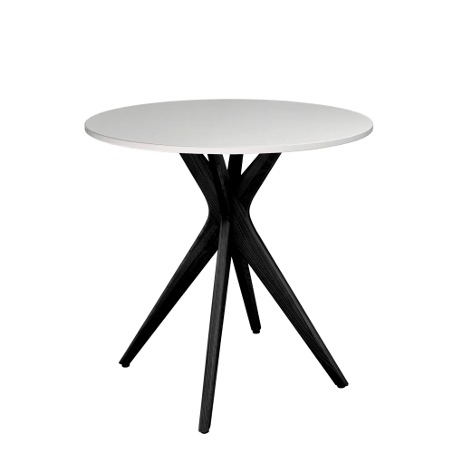 Okrągły Stół Jadalniany JUBI śr. 60cm Jasnoszary | Nogi Czarne