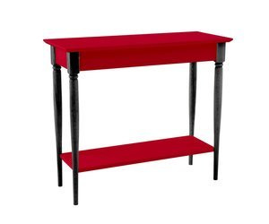 Stolik Typu Konsola MAMO 85x35cm Czerwona Czarne Nogi