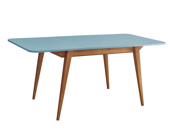 Rozkładany stół jadalniany Envelope BOLD 120x80cm Delikatny Niebieski, Dąb