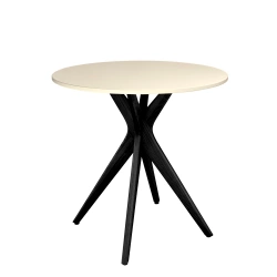 Okrągły Stół Jadalniany JUBI śr. 60cm Wapień | Nogi Czarne