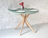 Stół Półowalny JUBI Racetrack 90x90cm Orzech Wapień