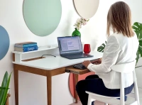 Biurko Ashme Szuflada Klawiaturowa, Dąb Kawa z Mlekiem