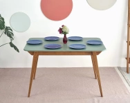 Rozkładany stół jadalniany Envelope BOLD 120x80cm Czarny, Jesion