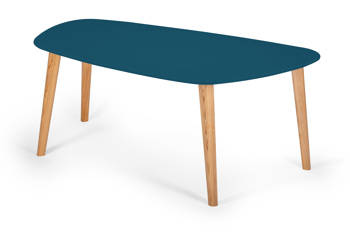 Stolik Kawowy Endocarp 110x66x45cm - Petrol Blue / Jesion