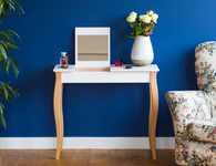 LILLO Dressing Table with Mirror 65x35cm Beaver Brown