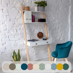 Biurko Drabinowe LENO 79x183cm - Jesion / Biały