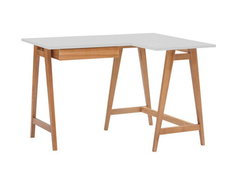 Biurko narożne LUKA 115cm x 85cm / Jasnoszare Dąb PRAWE