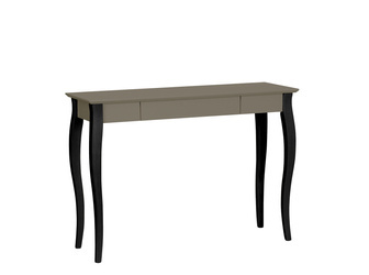 Biurko LILLO 105x40cm Czarne Nogi / Brązowy / Glina / Beige grey