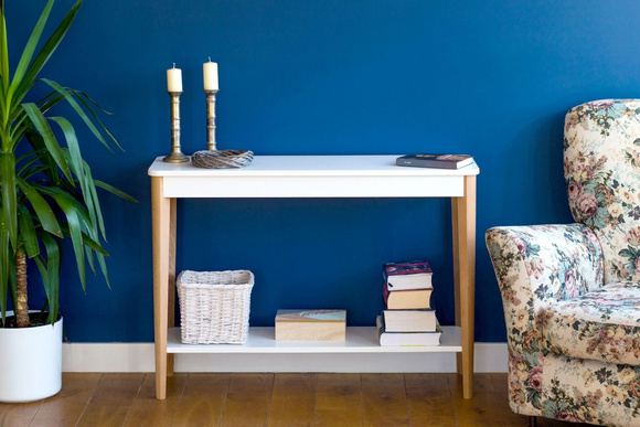 Konsola Jesionowa ASHME 105x35cm - Petrol Blue