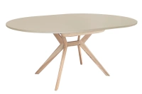 Okrągły rozkładany stół jadalniany 110cm Biju Kawa z Mlekiem Jesion