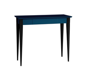 Biurko MIMO z Szufladą - 85x40cm Czarne Nogi / Petrol Blue