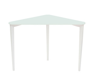 Naja wyciera nogi biurka narożnego z białymi nogami, miętą