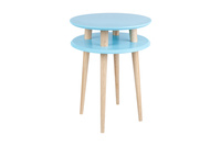 Stolik Kawowy UFO śr. 45cm wys. 61cm Turkus