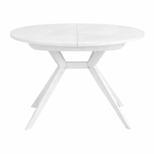 Okrągły rozkładany stół jadalniany 110cm Biju Biały Jesion