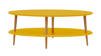 Stolik Kawowy OVO LOW 110x70cm - Ciemna Cytryna
