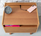 Szafka Nocna z Szufladami DIAMOND 50x40x47cm Fornir