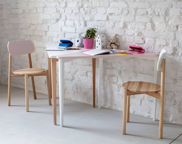 Biurko Narożne NAJA 114 x 85cm Szałwia Białe Nogi