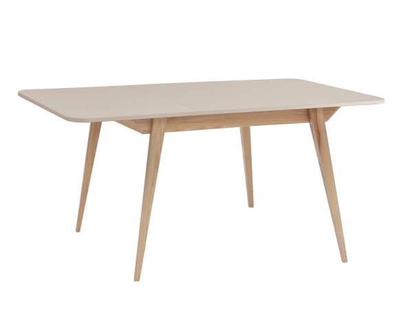 Rozkładany stół jadalniany Envelope BOLD 120x80cm Kawa z Mlekiem, Jesion 