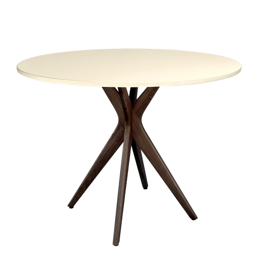 Okrągły Stół Jadalniany JUBI śr. 90cm Wapień | Nogi Orzech 