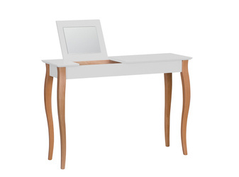 Toaletka LILLO z Lusterkiem - 105x35cm Białe Nogi / Jasnoszara