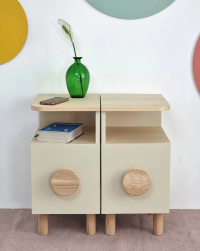 Stolik nocny z szufladą DABI MINI prawy Delikatny Niebieski