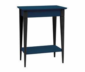 Konsola MIMO z Półką 65x35cm - Czarne Nogi / Petrol Blue