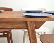 Rozkładany stół jadalniany Envelope BOLD 120x80cm Czarny Jesion