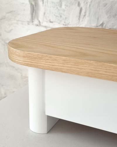 Podstawka Pod Laptopa z Szufladą JUBI 60cm Jesion Biała