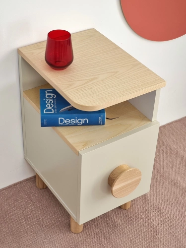 Stolik nocny z szufladą DABI MINI lewy wapień