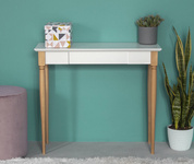 Biurko MAMO z Szufladą 105x40cm – Brązowy / Glina / Beige grey