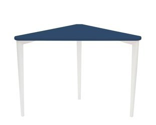 Biurko Narożne NAJA 114 x 85cm Granatowe Białe Nogi