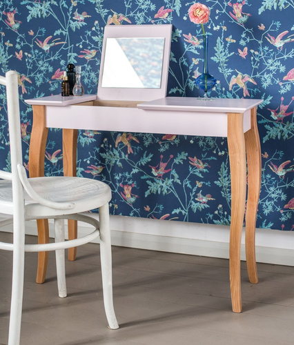 Toaletka LILLO z Lusterkiem - 105x35cm Białe Nogi / Biała