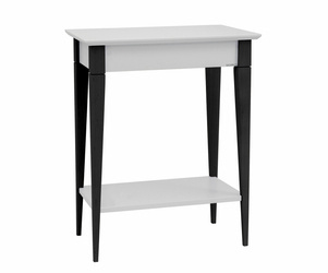 Konsola MIMO z Półką 65x35cm - Czarne Nogi / Jasnoszara