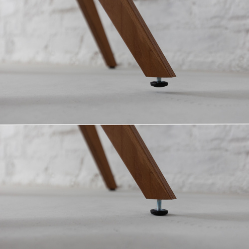 Rozsuwany okrągły stół Jubi 90cm Jesion Czarny