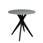 Okrągły Stół Jadalniany JUBI śr. 60cm Ciemnoszary | Nogi Czarne