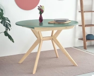 Okrągły rozkładany stół jadalniany 110cm Biju Szałwiowy Jesion 
