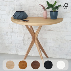 Półokrągły Rozkładany Stół JUBI śr. 90cm Jesion