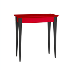 Biurko MIMO z Szufladą 65x40cm Czarne Nogi / Czerwone