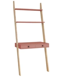 Biurko Drabinowe LENO 79x183cm – Ciemny Koralowy