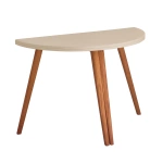 Półksiężycowy rozkładany stół MAWI śr. 110cm Kawa z Mlekiem Nogi Dąb