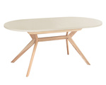 Owalny stół rozkładany Biju Wapień Jesion