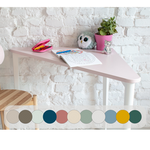 Biurko Narożne NAJA 114 x 85cm Różowe Białe Nogi