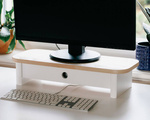 Podstawka Pod Laptopa z Szufladą JUBI 60cm Jesion Biała